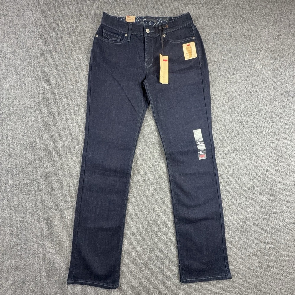 Levi's 525 Perfect Waist Jeans Womens 8 Dark Wash Mid Rise Straight Denim Pants